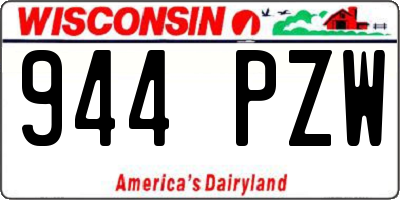 WI license plate 944PZW
