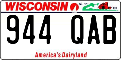 WI license plate 944QAB