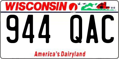 WI license plate 944QAC