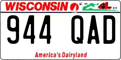 WI license plate 944QAD