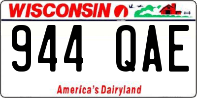 WI license plate 944QAE