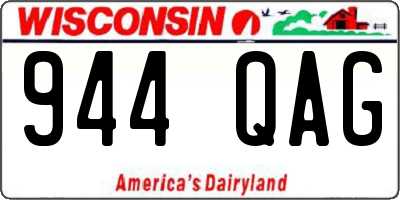 WI license plate 944QAG