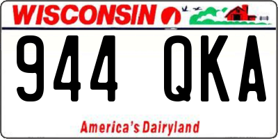 WI license plate 944QKA