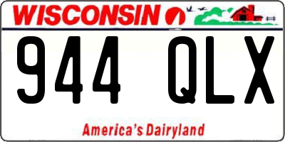 WI license plate 944QLX