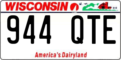 WI license plate 944QTE