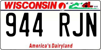 WI license plate 944RJN