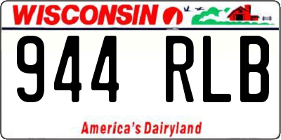 WI license plate 944RLB