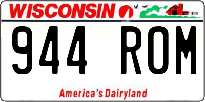 WI license plate 944ROM
