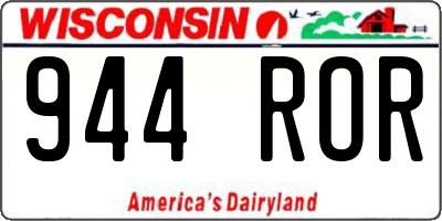 WI license plate 944ROR
