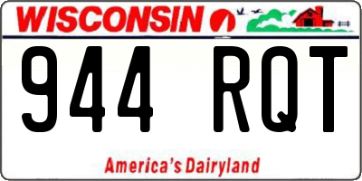 WI license plate 944RQT