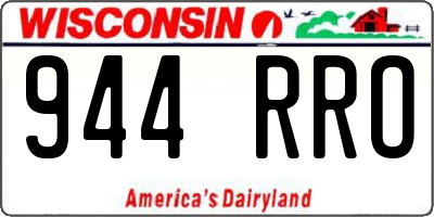 WI license plate 944RRO