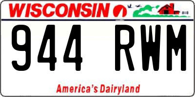 WI license plate 944RWM