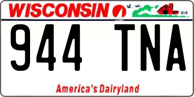 WI license plate 944TNA
