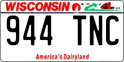 WI license plate 944TNC