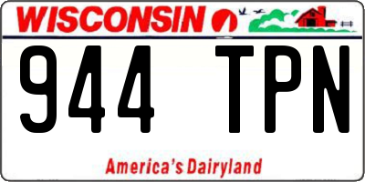 WI license plate 944TPN