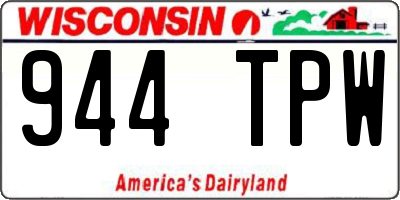 WI license plate 944TPW