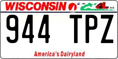 WI license plate 944TPZ