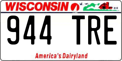 WI license plate 944TRE