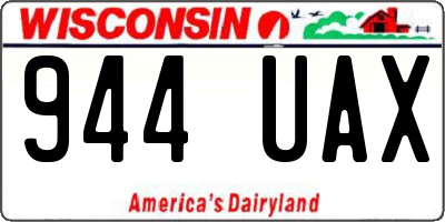 WI license plate 944UAX