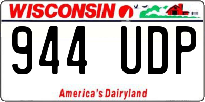 WI license plate 944UDP