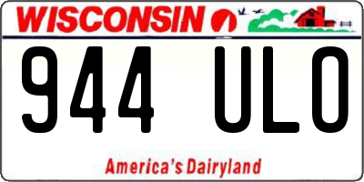 WI license plate 944ULO