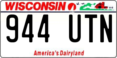 WI license plate 944UTN