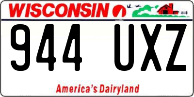 WI license plate 944UXZ