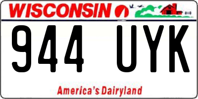 WI license plate 944UYK