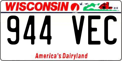 WI license plate 944VEC