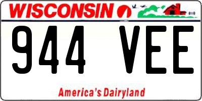 WI license plate 944VEE
