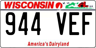 WI license plate 944VEF