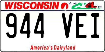 WI license plate 944VEI