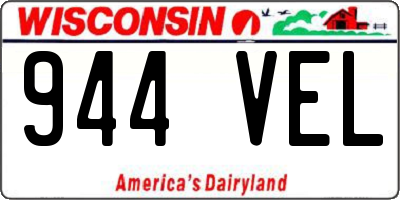 WI license plate 944VEL