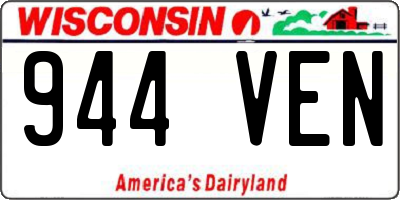 WI license plate 944VEN