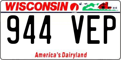 WI license plate 944VEP
