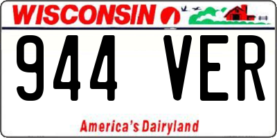 WI license plate 944VER