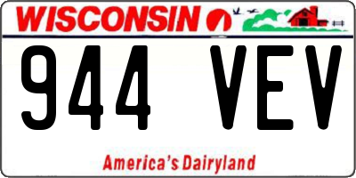 WI license plate 944VEV