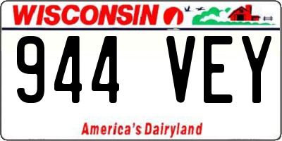 WI license plate 944VEY