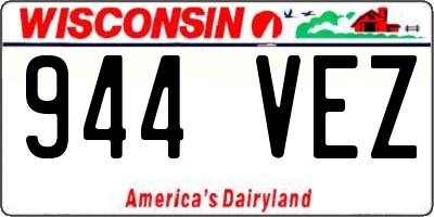 WI license plate 944VEZ