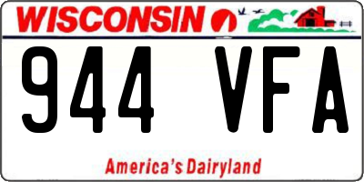 WI license plate 944VFA