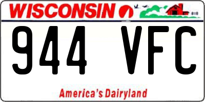 WI license plate 944VFC