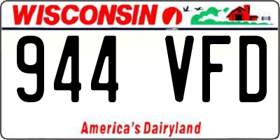 WI license plate 944VFD