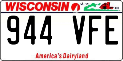 WI license plate 944VFE