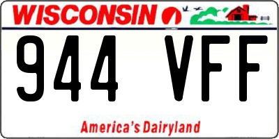 WI license plate 944VFF