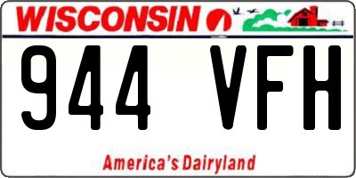 WI license plate 944VFH