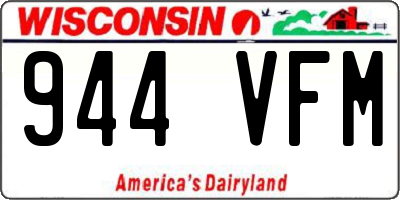 WI license plate 944VFM