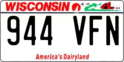 WI license plate 944VFN