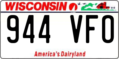 WI license plate 944VFO