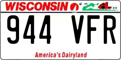 WI license plate 944VFR