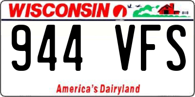 WI license plate 944VFS